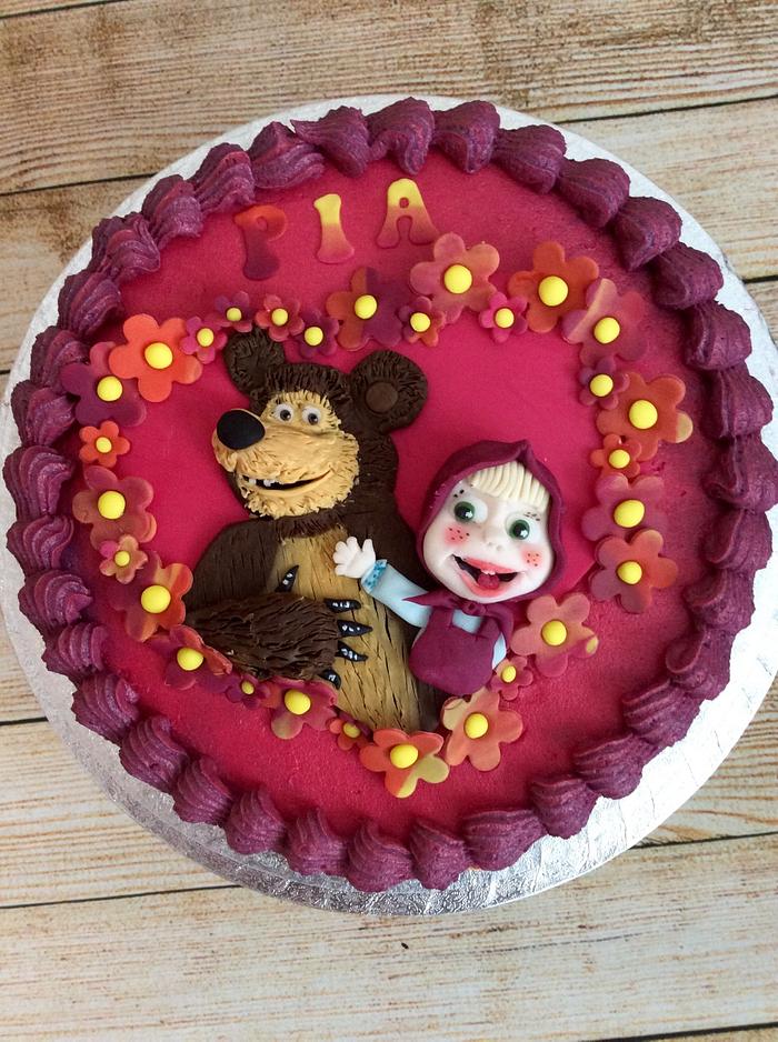Buy Cake Decorations for Masha and The Bear Cupcake Toppers - Cute Birthday  Cake Decorations Party Supplies Online at desertcartUAE