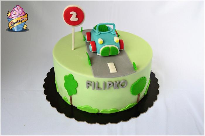 cake with car