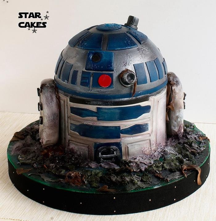 R2-D2 Dagobah cake