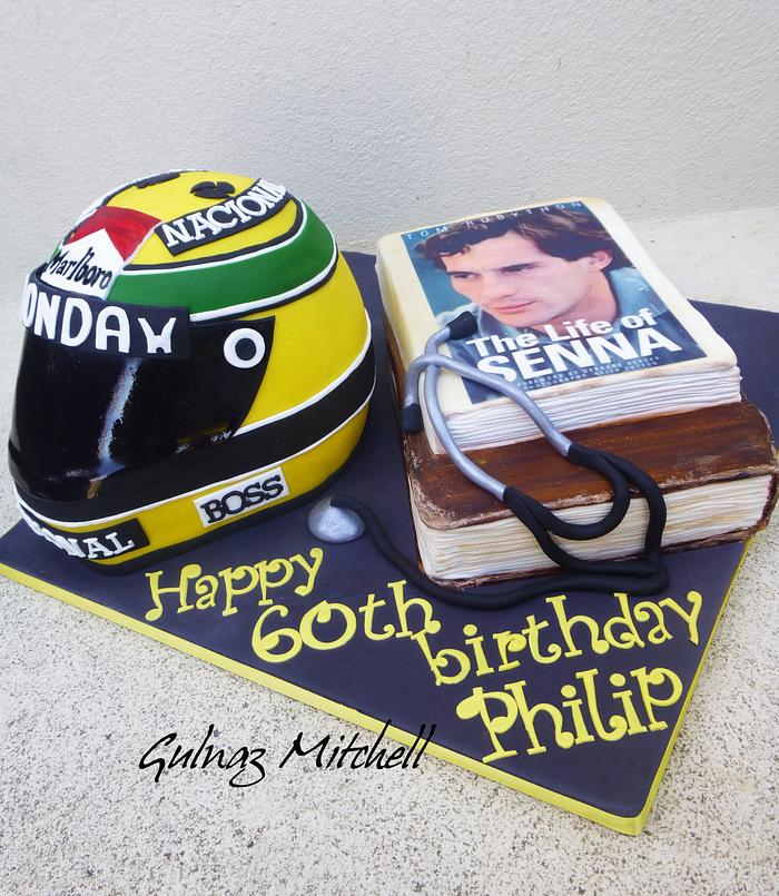Senna helmet cake