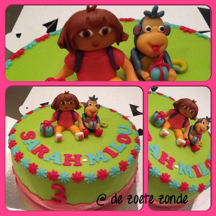 Dora and boots cake