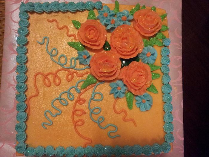 flower on cake