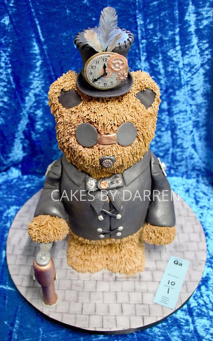 standing steampunk teddy bear cake