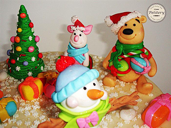 A detail from Winnie the Pooh - Christmas cake 