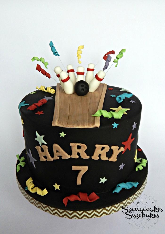 Bowling Theme Birthday Cake