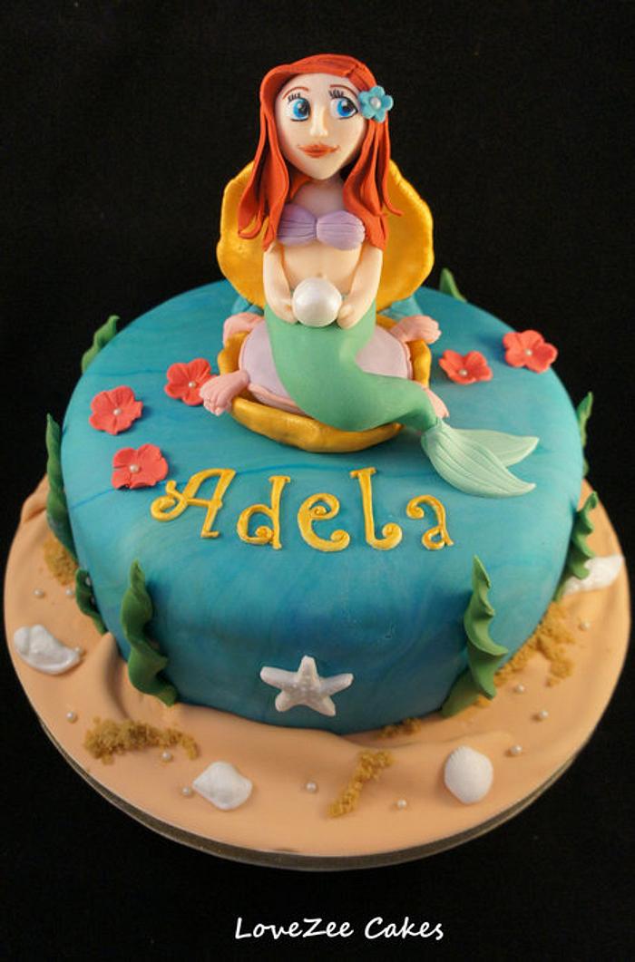 Little Mermaid Pearl Cake 