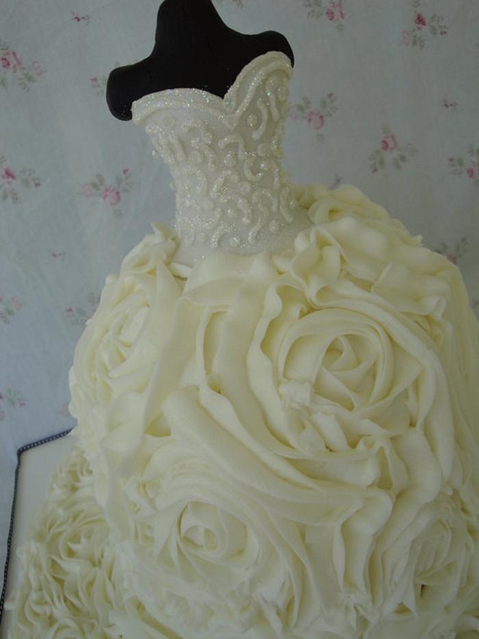 Buttercream Rosettes Bridal Gown