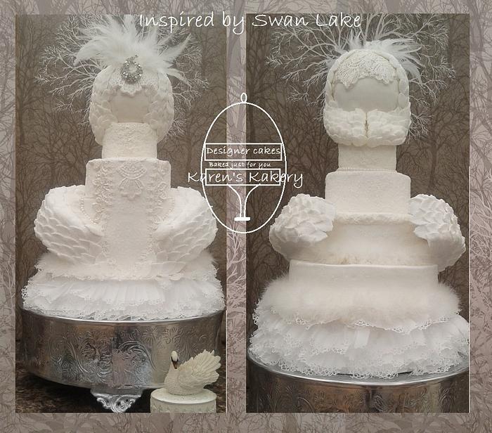 Swan Lake Wedding Cake