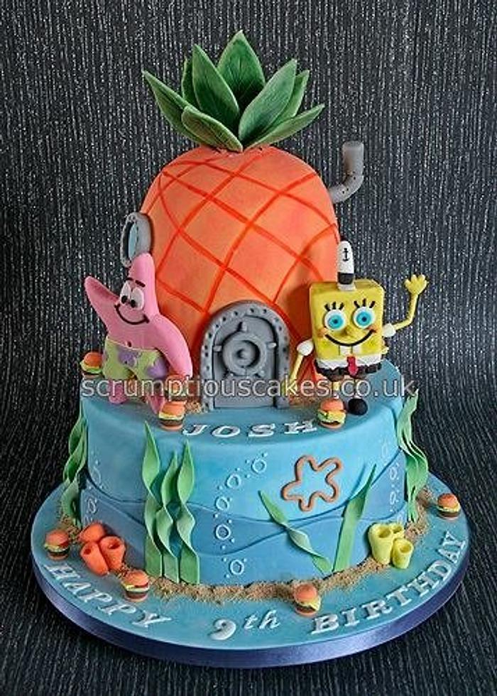 spongebob happy birthday cake