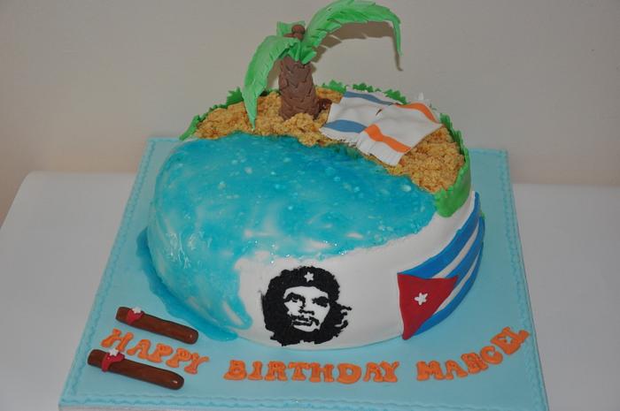 Cuba themed cake