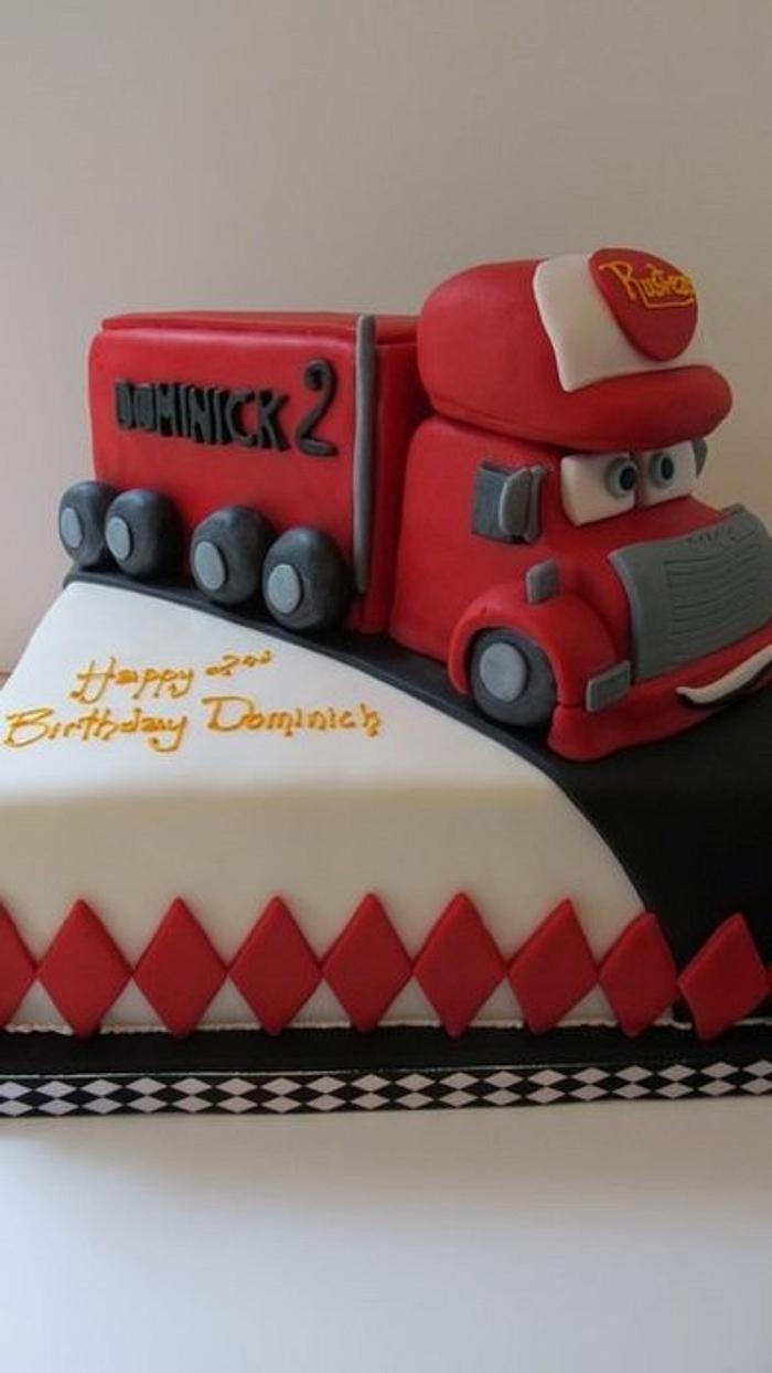 2nd birthday Mac Truck cake