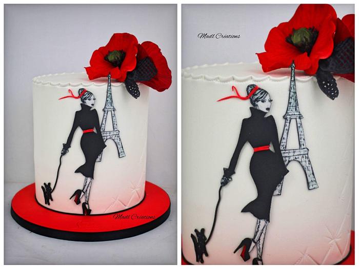 Paris louboutin cake 