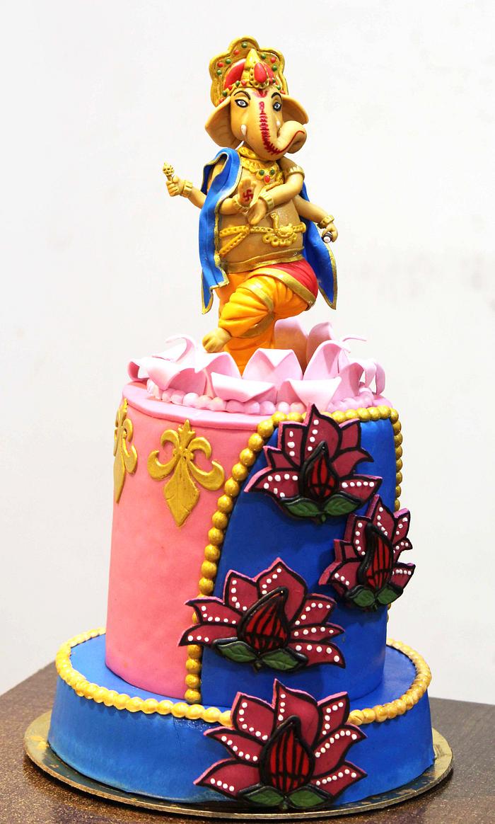 Ganpati Theme Cake