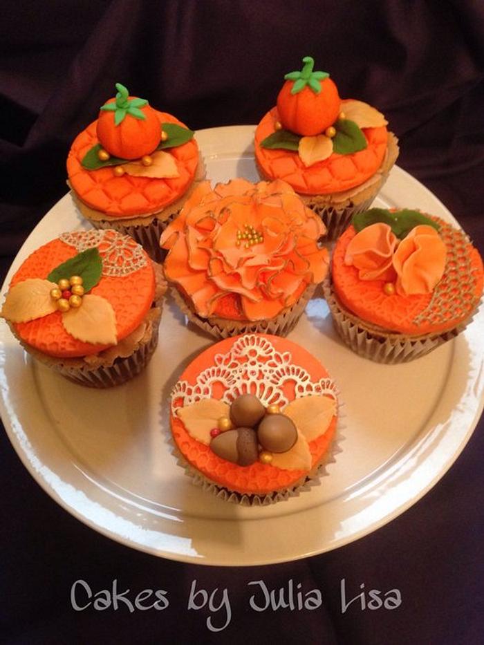 Autumn themed cupcakes