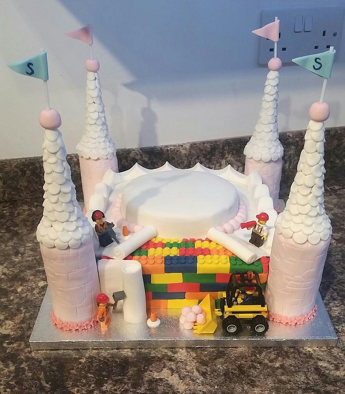 Princess Castle Lego Reveal Cake