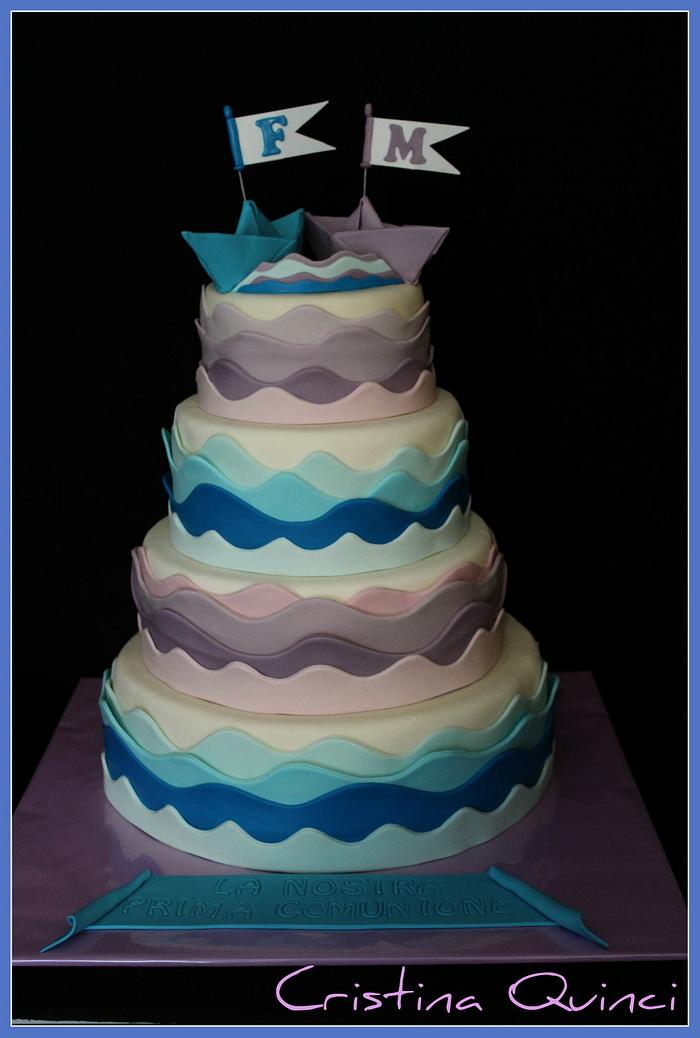 Paper Boats cake