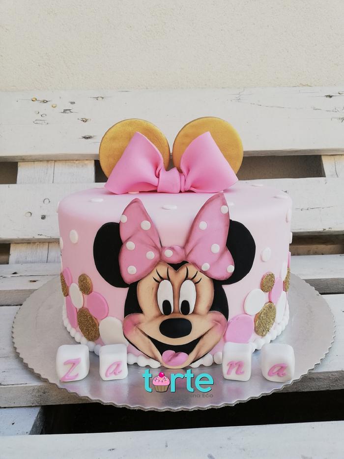 Elegant Minnie Mouse Birthday cake