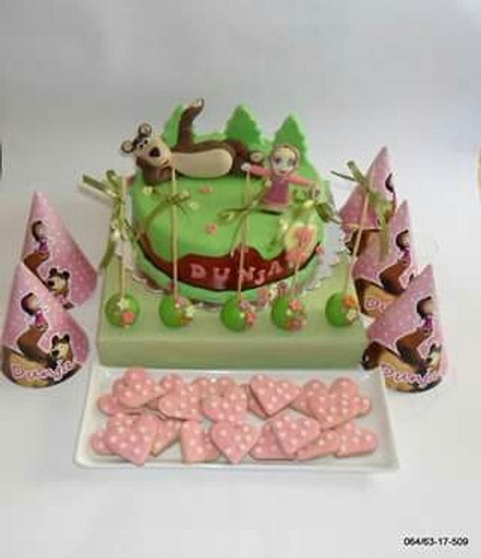 Masha and bear cake