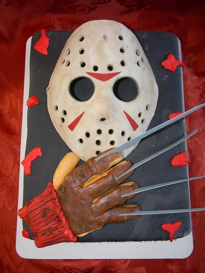 Freddy vs. Jason cake