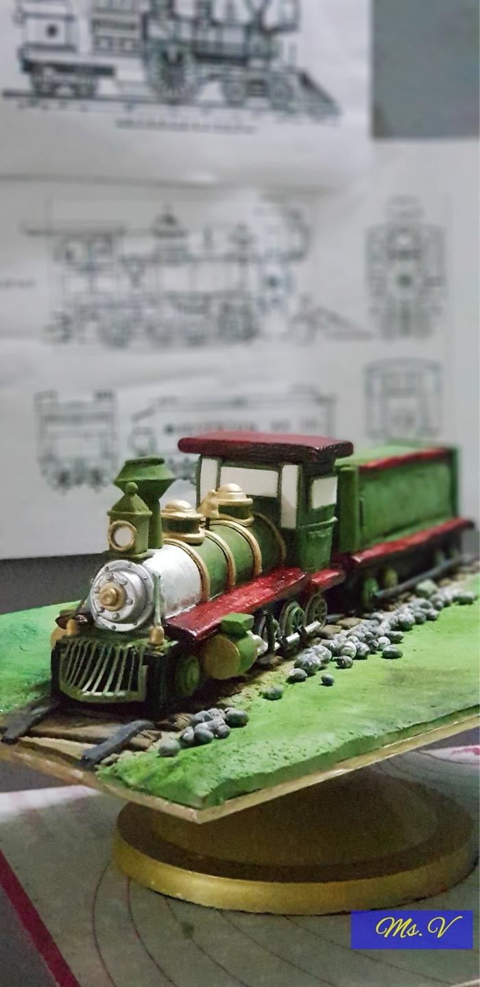 Old Classic Steam Train Cake 