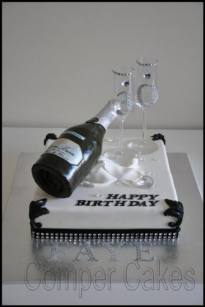 Champagne & anniversary cake 