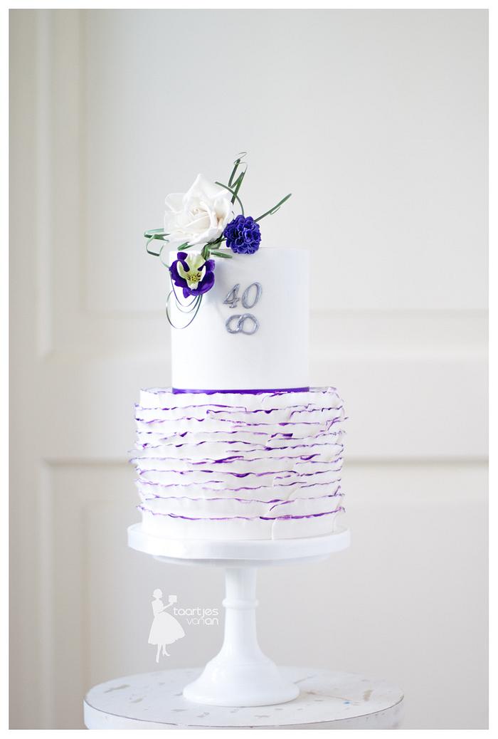 40 th anniversary weddingcake