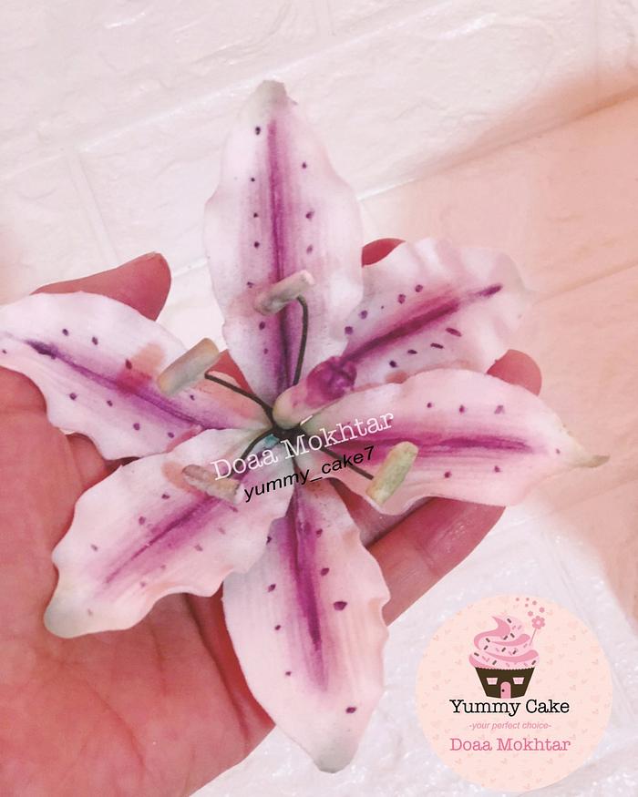 Gumpaste lily flower