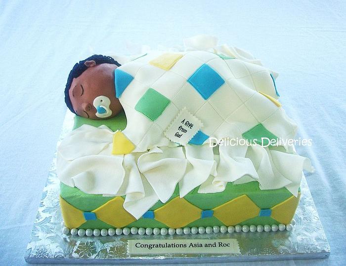 Gift from God Baby Shower Cake
