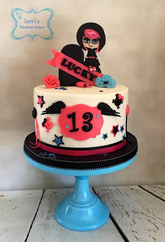 Lucky's 13 birthday cake 