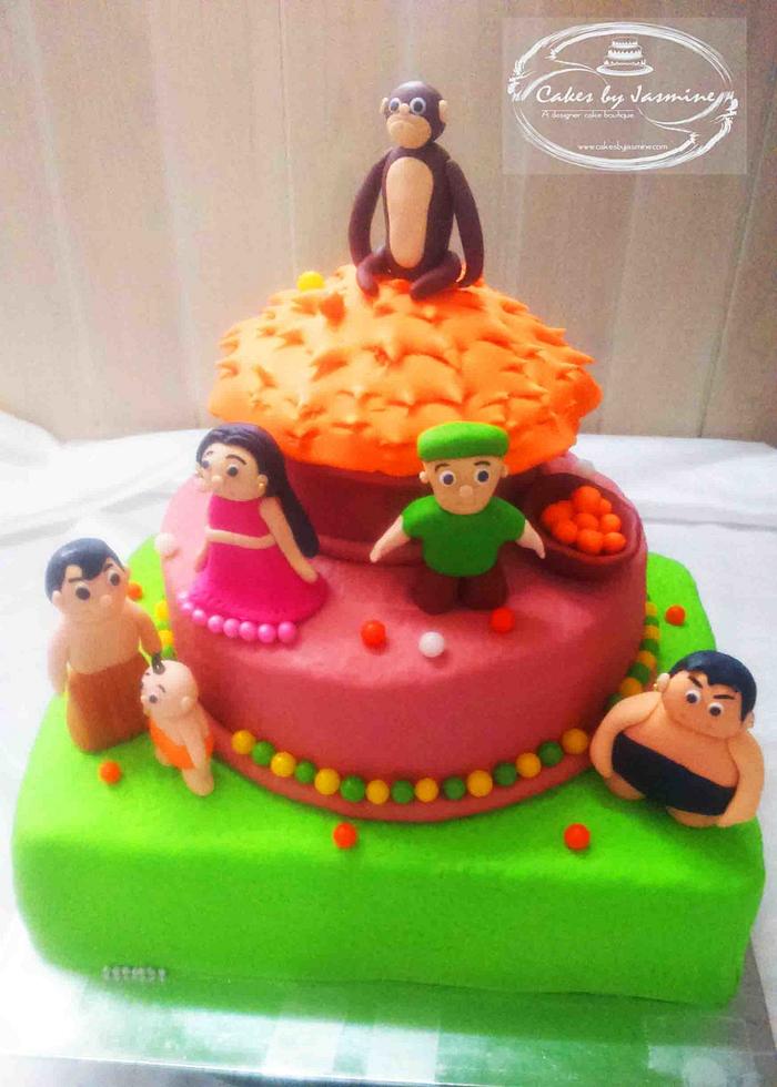 cartoon character chota bheem and gang - Decorated Cake - CakesDecor