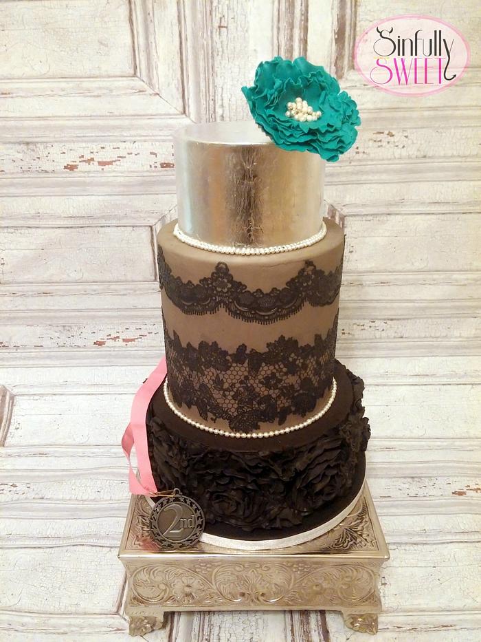 Sexy Black Wedding Cake