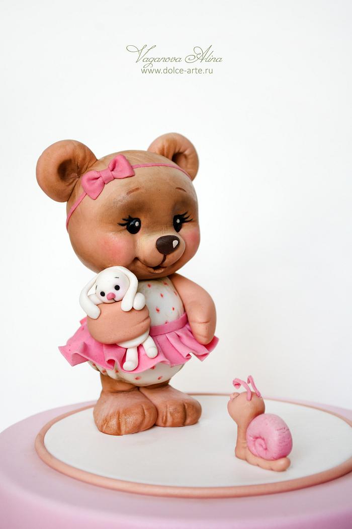 Teddy bear cake topper