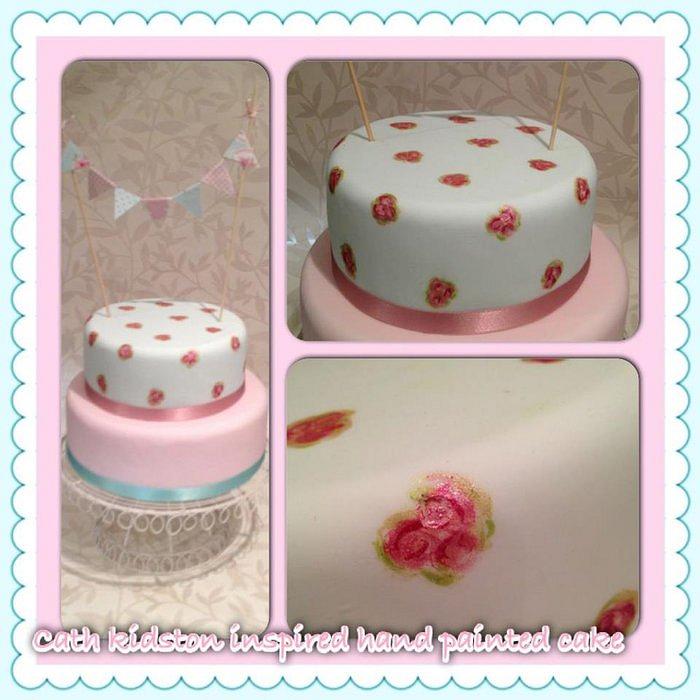 hand painted cake 1st attempt