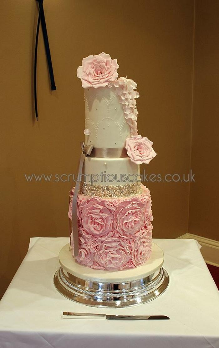 Double Barrel Pink Roses and Rose Ruffles
