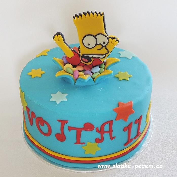 Bart Simpson cake