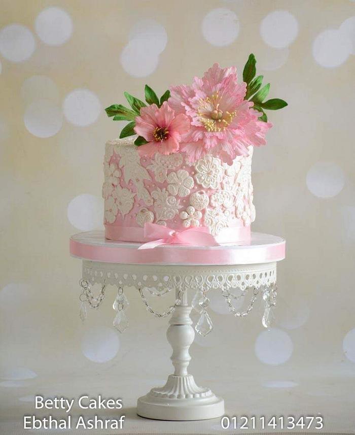 Engagement 💍 pink cake 