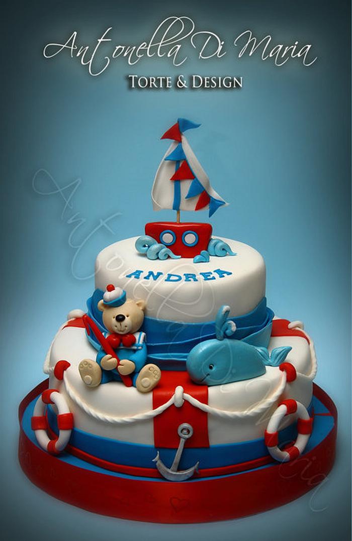 sailor bear cake