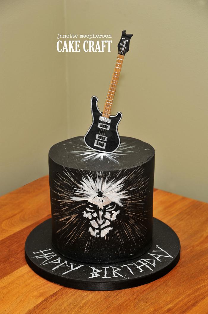 Punk Rock Rickenbacker guitar cake