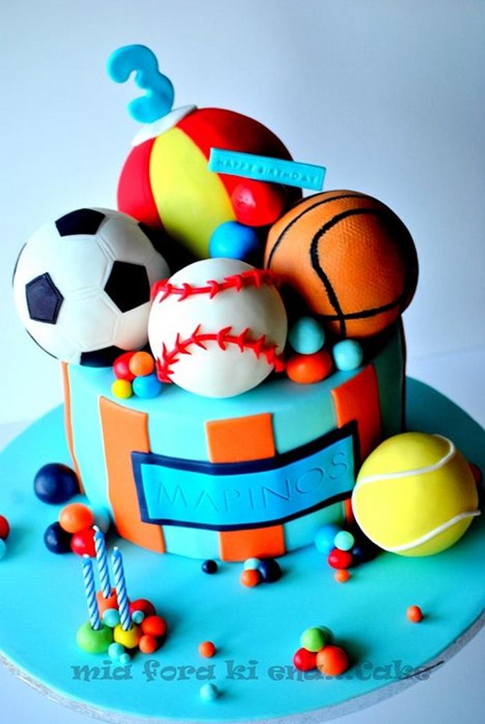Soccer Ball Cake in Red Stripe | Liverpool Cake | Football birthday cake,  Football themed cakes, Soccer ball cake