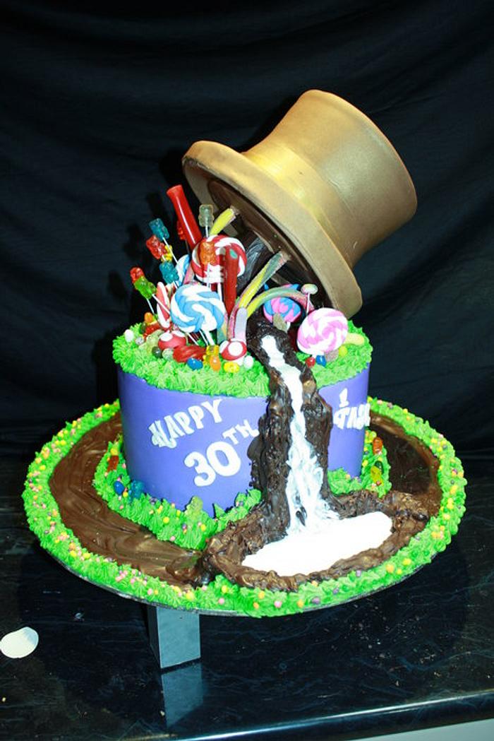 Willy Wonka's Chocolate Fountain Cake