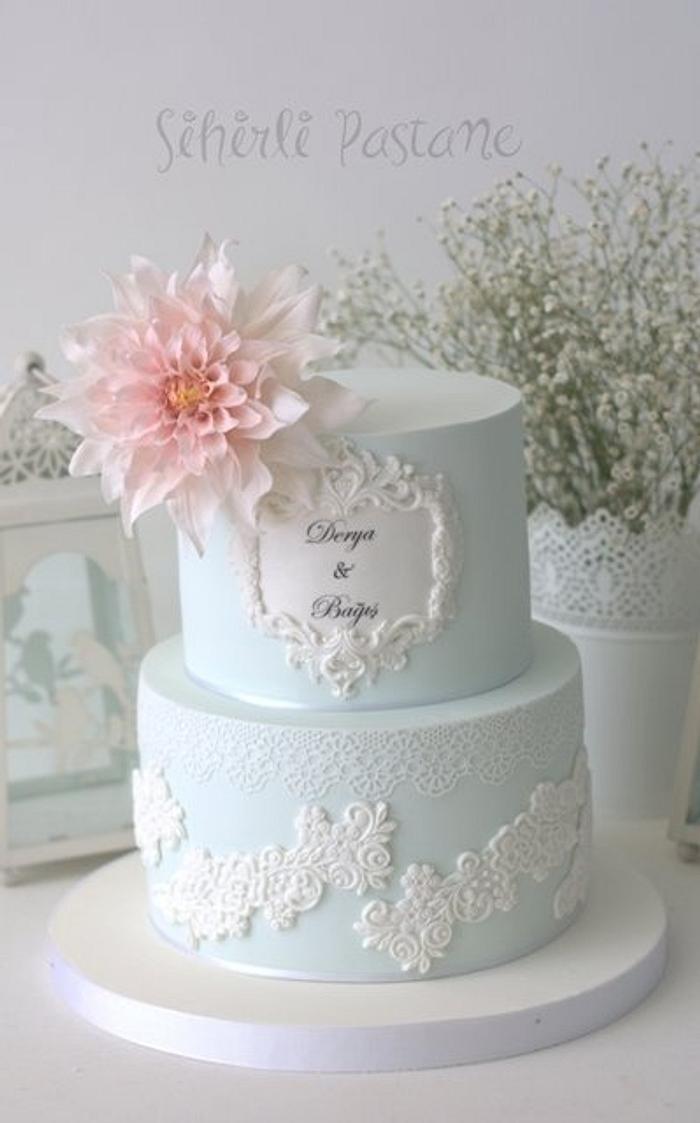 Dahlia Wedding Cake