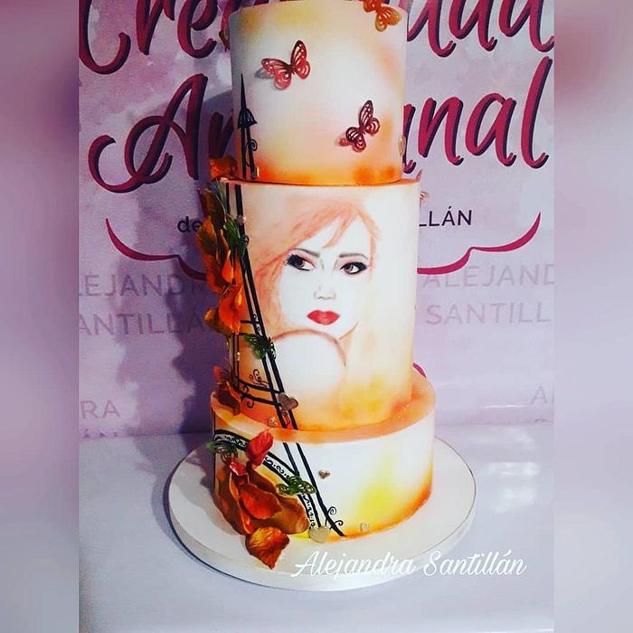 pastel de 15 años .