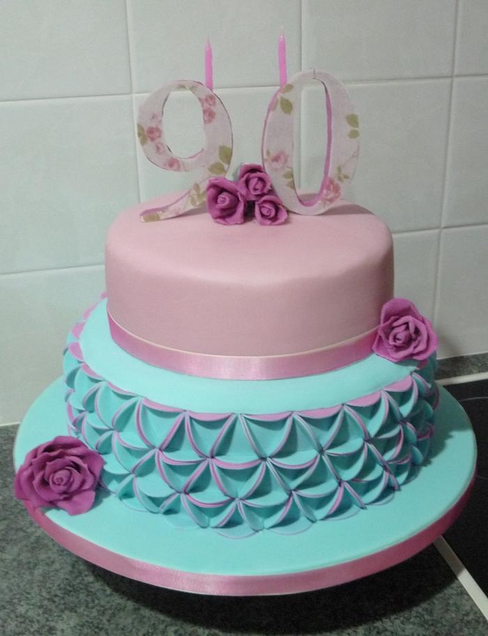 90th birthday cake