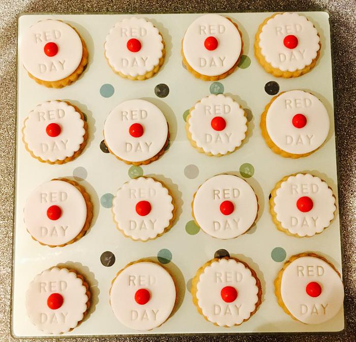 Red nose day cookies