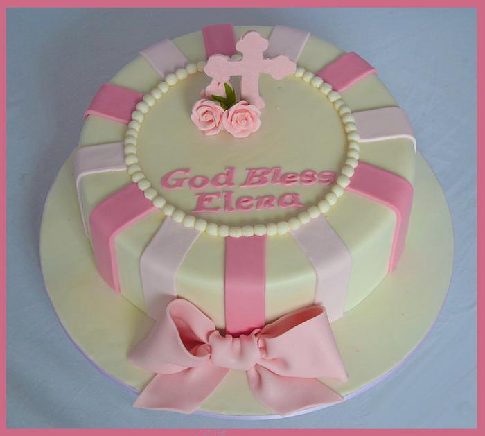 Sweet Girls Christening Cake
