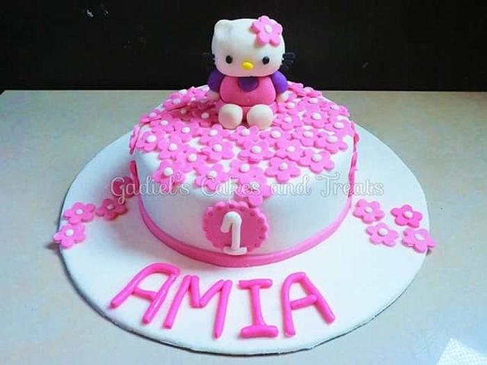Hello Kitty Cake for a First Birthday