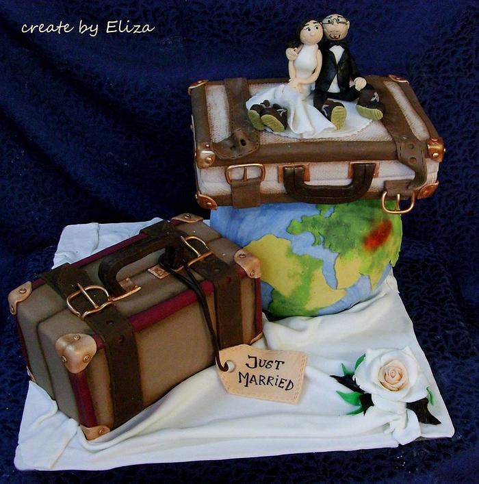 Around the world - wedding cake