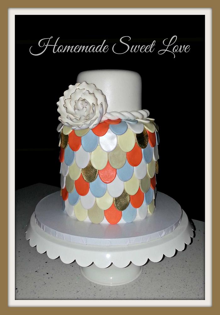 Multicolor Scallop cake