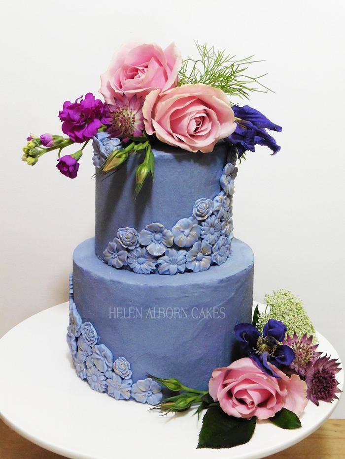 Bohemian style wedding cake