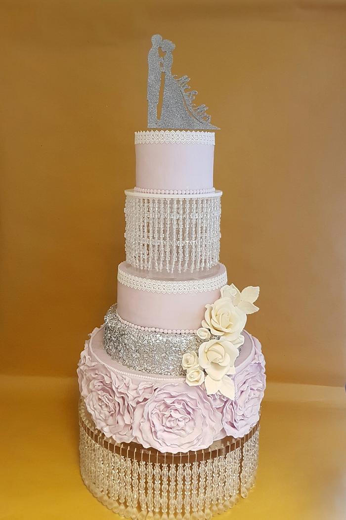 Wedding cake lilac